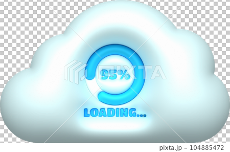 Loading bar and cloud progress visualization...-插圖素材 [104885472] - PIXTA圖庫