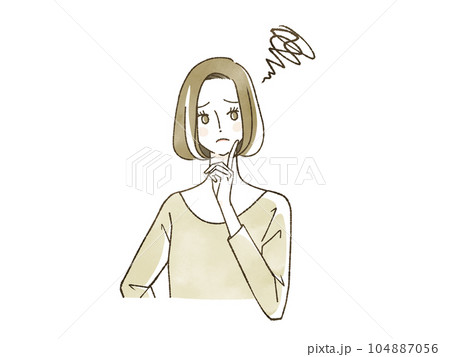 困っている女性 104887056