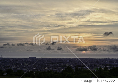 大乗寺丘陵公園の夕景 104887272