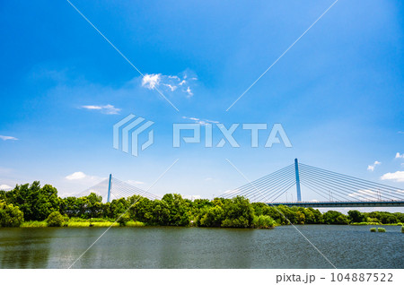 菅原城北大橋と城北ワンド 104887522