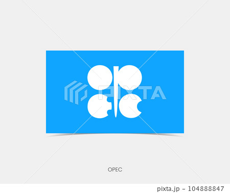 OPEC Rectangle flag icon with shadow. 104888847