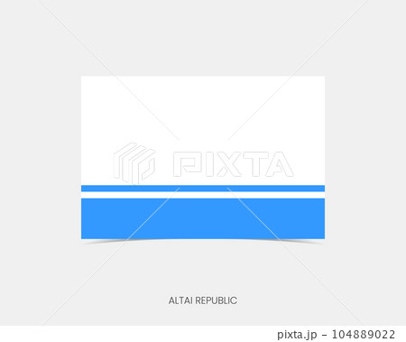 Altai Republic Rectangle flag icon with shadow. Altai Republic Rectangle flag icon with shadow. 104889022