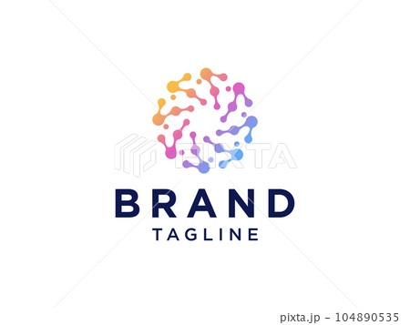 Abstract Initial Letter O Logo. Blue and Red Square Rounded Style isolated on White Background. Usable for Business and Technology Logos. Flat Vector Logo Design Template Element 104890535