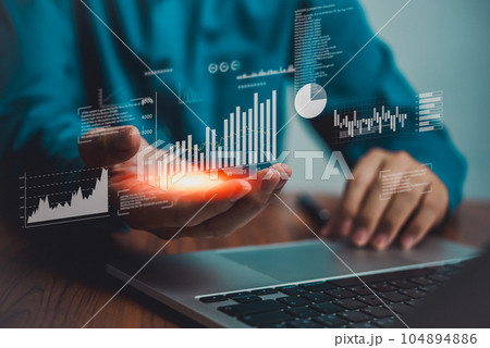 dashboard Big data diagram graph virtual screen. economic analysis and investment finance and marketing business intelligence (BI) concept. dashboard Big data diagram graph virtual screen. economic analysis and investment finance and marketing business intelligence (BI) concept. 104894886