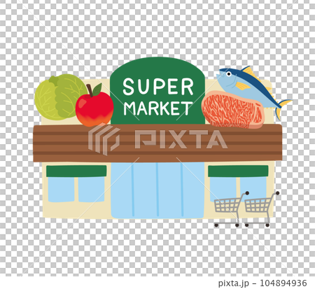 Vector illustration of supermarket 104894936