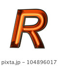 Neon Light Alphabet on transparent background, PNG file 104896017