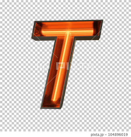 Neon Light Alphabet on transparent background, PNG file Neon Light Alphabet on transparent background, PNG file 104896019