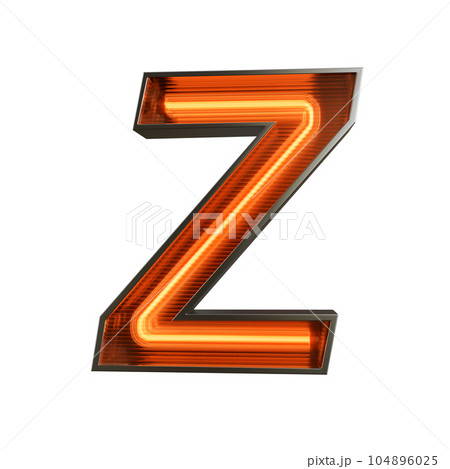 Neon Light Alphabet on transparent background, PNG file Neon Light Alphabet on transparent background, PNG file 104896025