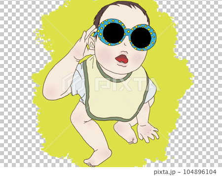 戴著墨鏡的時髦嬰兒 戴著墨鏡的時髦嬰兒 104896104