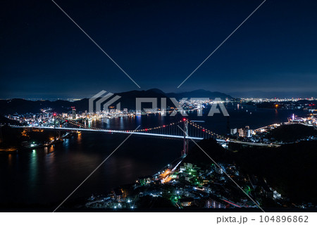 関門大橋夜景 関門大橋夜景 104896862