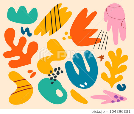 Abstract doodle hand drawn various shapes. Doodle objects sketchy autumn color background. Abstract doodle hand drawn various shapes. Doodle objects sketchy autumn color background. 104896881