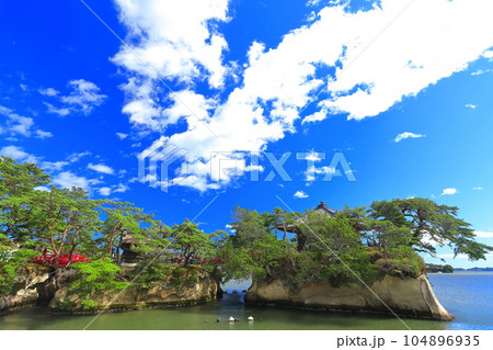 【宮城県】晴天下の松島五大堂 104896935