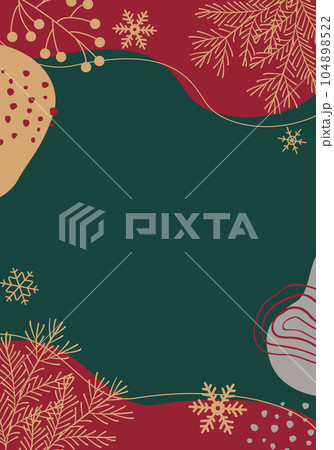 幾何学模様の抽象的なクリスマスカードのベクターイラスト背景 幾何学模様の抽象的なクリスマスカードのベクターイラスト背景 104898522