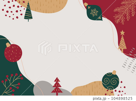 幾何学模様の抽象的なクリスマスカードのベクターイラスト背景 幾何学模様の抽象的なクリスマスカードのベクターイラスト背景 104898525