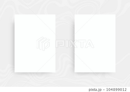 Template vector of white blank brochure, annual report. Blank white blank with shadow. 104899012