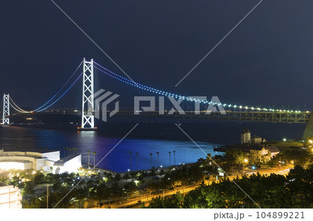 明石海峡大橋の夜景 / Akashi Kaikyo Bridge, Japan 104899221