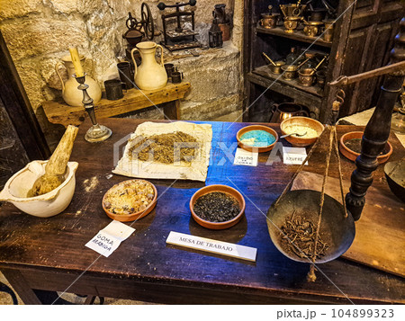 Interior of the monastery of Oseira at Ourense, Galicia, Spain Interior of the monastery of Oseira at Ourense, Galicia, Spain 104899323