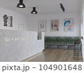 3d rendering of sushi bar cafe interior design 104901648