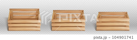 3d vector wooden crate box for vegetable or fruit 3d vector wooden crate box for vegetable or fruit 104901741