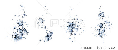 Underwater bubble drop air splash vector texture 104901762