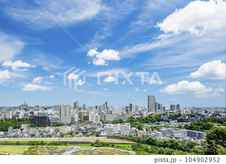 仙台市全景　青葉城祉より仙台市全景 104902952