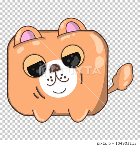 Confused Pomeranian, cartoon, PNG. Confused Pomeranian, cartoon, PNG. 104903115