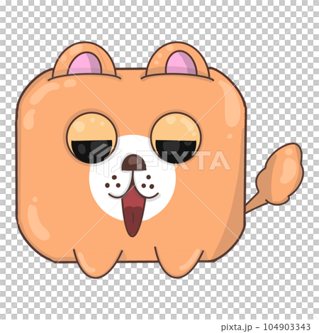 Confused and bored pomerinian moment, cartoon, PNG. Confused and bored pomerinian moment, cartoon, PNG. 104903343