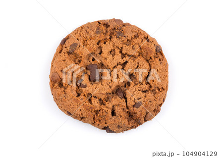 Chocolate chip cookie isolated on white Chocolate chip cookie isolated on white 104904129