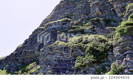 長崎県壱岐島の壱岐の土台石の断層 104904656