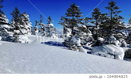 新潟の雪山の風景 新潟の雪山の風景 104904825