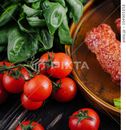 Meat rolls mititei or mici traditional romanian food Meat rolls mititei or mici traditional romanian food 104905858