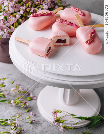 Dessert in the form of ice cream 104906972