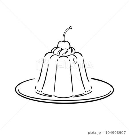 線画のゼリー 104908907