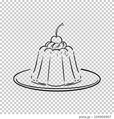 線画のゼリー 104908907