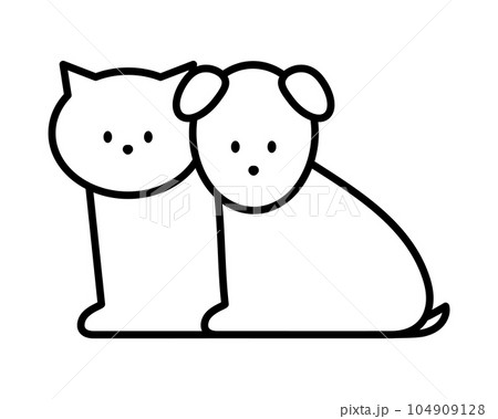 犬と猫のイラスト 犬と猫のイラスト 104909128