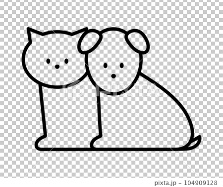 犬と猫のイラスト 犬と猫のイラスト 104909128