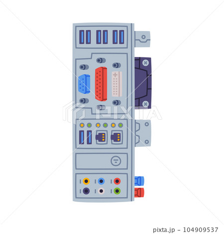 Motherboard or Mainboard as Personal Computer Accessory and Component Vector Illustration Motherboard or Mainboard as Personal Computer Accessory and Component Vector Illustration 104909537