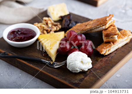 Cheese snack plate with Cheese snack plate with 104913731