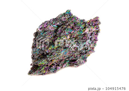 Macro mineral stone Carborundum on white background Macro mineral stone Carborundum on white background 104915476