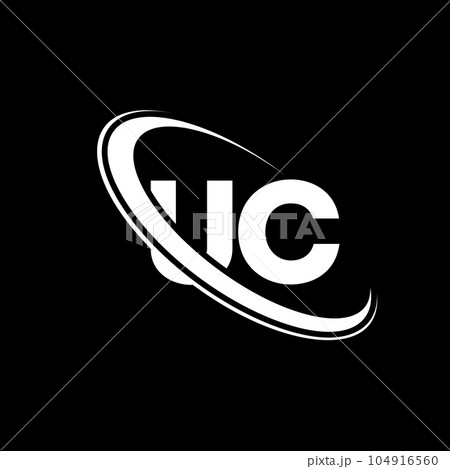 UC logo. U C design. White UC letter. UC/U C letter logo design. Initial letter UC linked circle uppercase monogram logo. 104916560