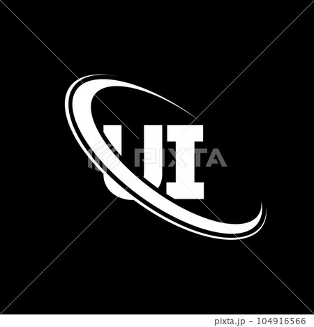 UI logo. U I design. White UI letter. UI/U I...のイラスト素材 [104916566] - PIXTA