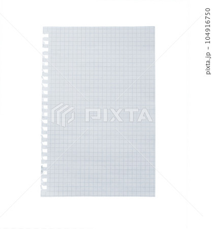 close up of a white piece of paper with copyspace isolated on white background with clipping path 104916750