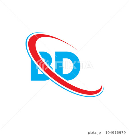 BD letter, BD logo, BD design, BD icon 104916979