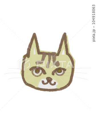 目を輝かせている猫のイラスト 104918063