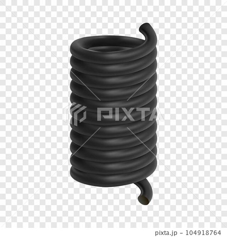 Metal spring mockup. Realistic illustration of metal spring vector mockup for on transparent background Metal spring mockup. Realistic illustration of metal spring vector mockup for on transparent background 104918764