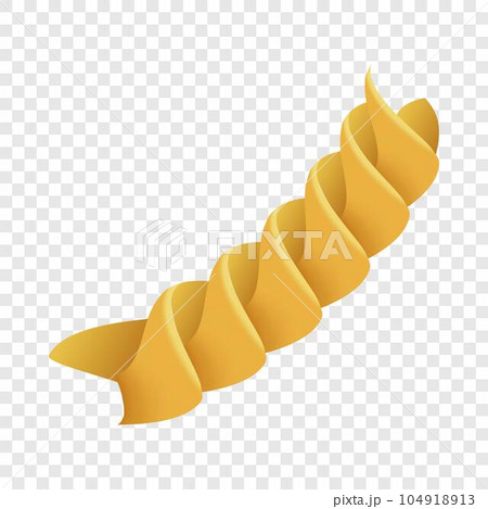 Fusilli pasta mockup. Realistic illustration of fusilli pasta vector mockup for on transparent background 104918913