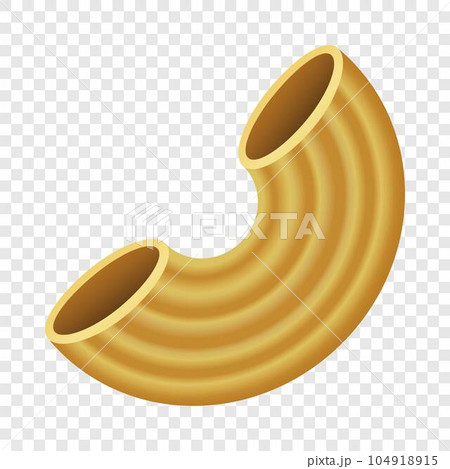 Maccheroni pasta mockup. Realistic illustration of maccheroni pasta vector mockup for on transparent background 104918915