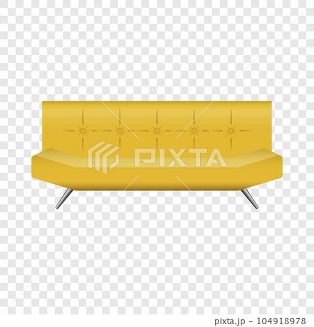 Bar leather sofa mockup. Realistic illustration of bar leather sofa vector mockup for on transparent background Bar leather sofa mockup. Realistic illustration of bar leather sofa vector mockup for on transparent background 104918978