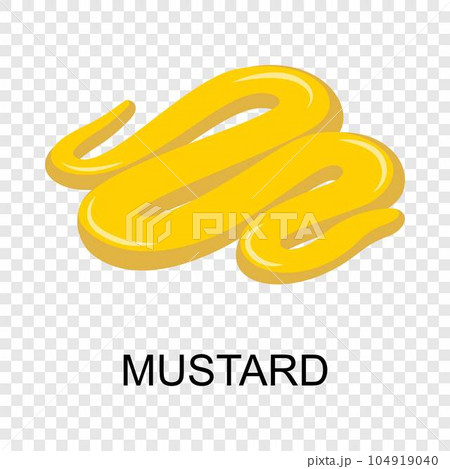 Mustard icon. Isometric of mustard vector icon for on transparent background Mustard icon. Isometric of mustard vector icon for on transparent background 104919040