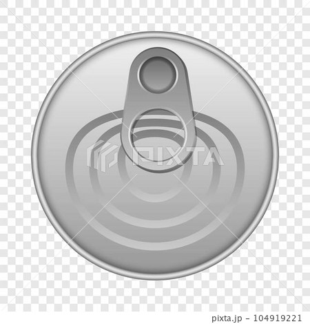 Top view tin can mockup. Realistic illustration of top view tin can vector mockup for on transparent background Top view tin can mockup. Realistic illustration of top view tin can vector mockup for on transparent background 104919221